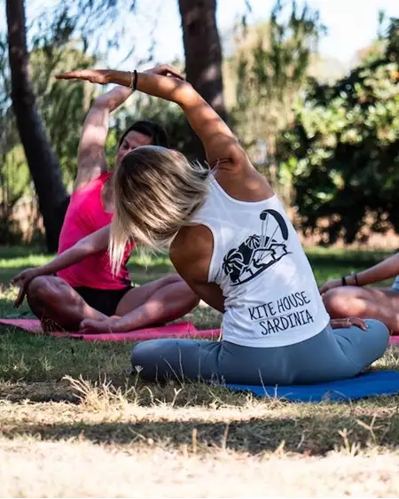 Yoga beim Kite House Sardinia