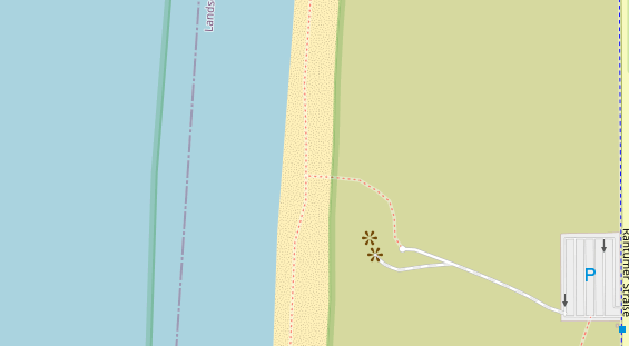 Kitespot auf Satellitenbild