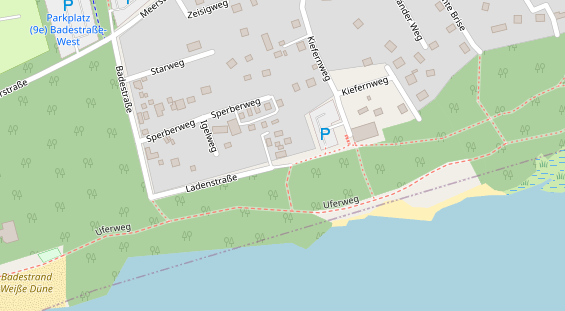 Kiteschule auf Satellitenbild