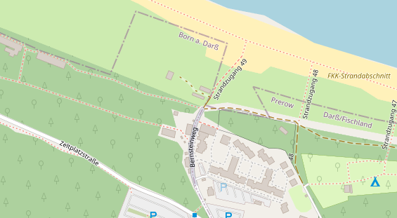 Kiteschule auf Satellitenbild