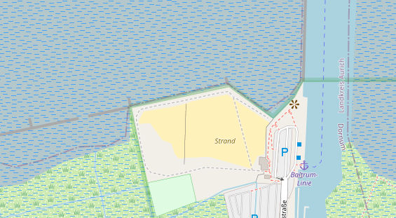 Kitespot auf Satellitenbild