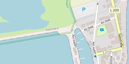 Kitespot auf Satellitenbild