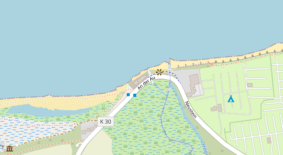 Kiteschule auf Satellitenbild