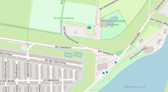 Kiteschule auf Satellitenbild