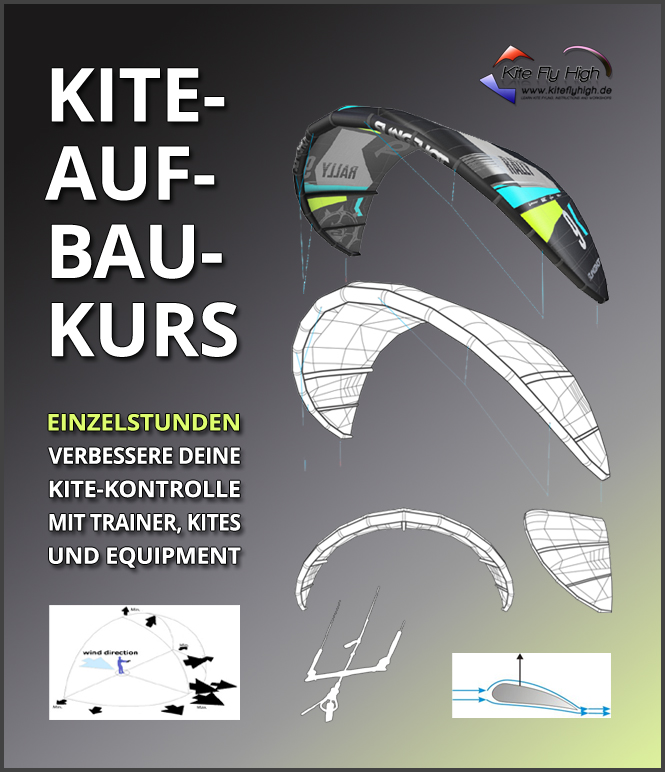 Kite Fly High - Community / Shop / Schule München Scopri i nostri corsi di kitesurf Corso di costruzione kite con kite depower tube