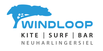 Scuola di aquiloni - Integrierter Kiteshop & Service - Nordseeküste - Unser Logo - Windloop  - Windloop Pro Center + Strandbar